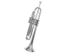 Tromba Studente Tromba Sib Si Bemolle Ottone Trompeta Squisita Durevole Trompeta Strumento Musicale Bellissimo Suono(Silver)