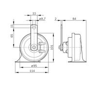 Tromba Sx per MERCEDES-BENZ SEAT VW ALHAMBRA BORA CADDY CALIFORNIA CLASSE C CLAS