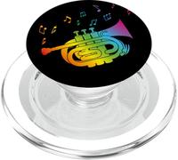 Tromba tascabile arcobaleno/musicisti gay/LGBTQ+ pride PopSockets PopGrip per MagSafe