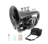 Tromba tascabile in Sib con custodia, bocchino, panno per la pulizia, strumento musicale in ottone per studenti e principianti (A1)