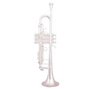 Tromba Tromba Placcata In Argento Piccolo Strumento Musicale In Ottone TrombaStrumenti In Ottone Professionali(Silver)