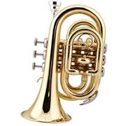 tromba Tromba Portatile Da Palmo B Cornetta Piatta Tascabile In Ottone Che Suona Uno Strumento Musicale Per Adulti Color Oro