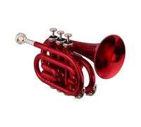 Tromba Tromba Professionale Per Principianti In Sib Piatto In Ottone Strumento A Fiato Con Guanti E Custodia In Tessuto(Red)