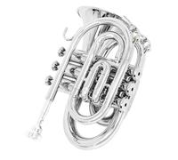 Tromba Tromba tascabile in corno di palma in Sib bemolle strumento a fiato in ottone(Silver)