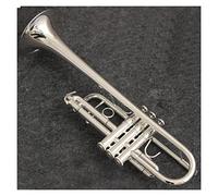 Trombe C Tromba Argento Placcato Musica Strumenti Musicali Profesional Trumpets C Tone Accessori Per Bocchino Custodia Inclusa strumento a tromba