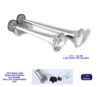 Trombe Camion 24V bitonali clacson avvisatori Tir Truck elettropneumatiche db da
