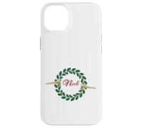 Trombe che annunciano Noel: Merry Christmas Wreath Custodia per iPhone 14 Plus