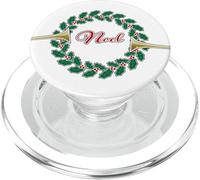 Trombe che annunciano Noel: Merry Christmas Wreath PopSockets PopGrip per MagSafe