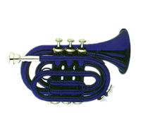 Trombe Colore Blu Tromba Tascabile Corpo In Ottone Valvole In Cupronichel Tono Sib strumento a tromba