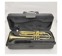 Trombe Golden Silver B Strumento di vento piatto in ottone piatto adatto per principianti per praticare bande e trombe professionali trombe strumento a tromba (Color : Gold)