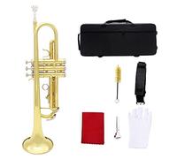 Trombe Golden Trumpet BB B Strumento Di Ottone Piatto Phosphor Horn Con Cinghia Strap Boccaglio Strumento Musicale strumento a tromba