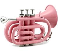 Trombe Professionale Pocket Tromba Tono Piatto B Ottone Sib Strumento a Fiato Tromba (Colore: Rosa)