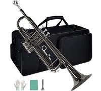 Trombe Strumento Di Tromba Standard BB Di Ottone Per Principiante Dello Studente strumento a tromba (Color : Black Nickel)