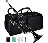 Trombe Strumento Di Tromba Standard BB Di Ottone Per Principiante Dello Studente strumento a tromba (Color : Black)