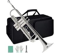 Trombe Strumento Di Tromba Standard BB Di Ottone Per Principiante Dello Studente strumento a tromba (Color : Nickel Plated)