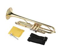 Trombe Tromba BB B Brass Brass Plat Plat Gold-verniciato Squisito Resistente Strumento Musicale Con Guanti Del Boccaglio strumento a tromba