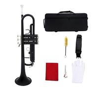 Trombe Tromba BB B Strumento In Ottone Piatto Con Coccolare Strap Bocchino Accessori Per Strumenti Musicali strumento a tromba (Color : Black)