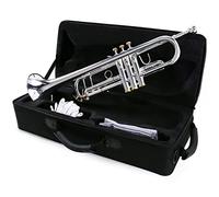 Trombe Tromba In Sib Professionale In Ottone Con Bottoni Di Superficie Placcati In Argento Strumento A Fiato Con Guanti Da Borsa Per Bocchino 5C strumento a tromba