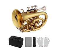 Trombe Tromba Musicale BB B Brass Brass Brass Squisito Durevole Trompete Strumento Musicale Con Guanti Del Boccaglio Cinturino strumento a tromba (Color : Type B)