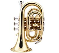 Trombe Tromba Portatile Palm Trumpet B Pocket Brass Pocket Brass Strumentato In Ottone Laccato strumento a tromba