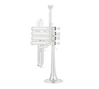 Trombe Tromba Professionale Alta Sib Tromba Piccola Tromba In Ottone Con Superficie Laccata Oro Argento (Color : Silver)