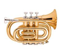 Trombe Tromba Tascabile In Sib Laccato Oro strumento a tromba
