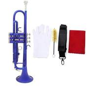 Trombette Guanti Per Tromba In Ottone Squisiti In Sib Si Bemolle Standard Professionale Piccoli E Resistenti(Blue)
