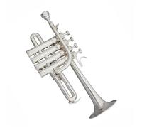Trombette Tromba Alta Professionale Sib Tromba Piccola Ottone Oro Argento Tromba In Acciaio Inossidabile Per Principianti(Silver)