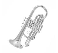Trombette Tromba Cornetta Sib Oro E Argento Ottone Con Custodia Strumenti Musicali Strumento Tromba Professionale(Silver)