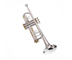 Trombette Tromba Sib Professionale In Ottone Superficie Placcata In Argento Borsa Per Il Trasporto Dello Strumento A Fiato Guanti