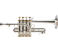 Trombino Piccolo a Bb Tromba in Ottone Argentato con Bocchino e Astuccio Borsa