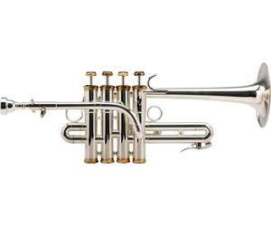 Trombino Piccolo a Bb Tromba in Ottone Argentato con Bocchino e Astuccio Borsa
