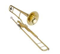Trombone A Chiave Verticale Trombone In Si Bemolle In Ottone Laccato Oro Con Scatola Portaoggetti E Accessori Trombone per Principianti