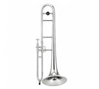 Trombone contralto in mi bemolle, trombone for principianti in ottone, strumento trombone placcato in argento con custodia protettiva