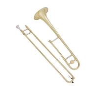Trombone Contralto In Sib Laccato Oro Strumento Professionale In Ottone Si Trombone Piatto Corno Con Scatola Di Accessori