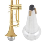 Trombone dritto muto, Tromba muto, Tranquillo lega di alluminio portatile Trombone muto, accessori per strumenti musicali, pratica silenziatore per l'apprendimento a casa, insegnare