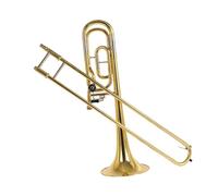 Trombone In Chiave Da Si Bemolle A Fa, Trombone In Ottone Verniciato Oro, Trombone Con Camera D'aria Interna In Rame Bianco, Con Custodia Trombone per Principianti