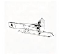 Trombone in ottone contralto mi bemolle, strumento musicale for principianti, trombone placcato in argento con custodia protettiva