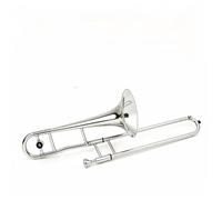 Trombone in ottone for principianti, strumento musicale contralto in mi bemolle, trombone placcato in argento con custodia protettiva