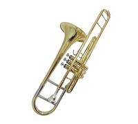 Trombone In Ottone Giallo Per Strumenti Musicali, Pistoni, Trombone, Chiave F, Con Custodia E Bocchino Trombone per Principianti (Color : Gold)