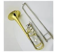 Trombone in per Principianti Trombone A Doppio Pistone In Sib/fa Strumento Musicale Professionale I Placcato In Ottone Con Custodia E Bocchino