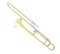 Trombone In Sib/Fa Trombone In Ottone Laccato Oro, Strumento A Fiato Con Scatola Portaoggetti E Bocchino Trombone per Principianti