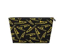 Trombone Nero E Giallo, Borsa da toilette Borsa per trucco Borsa per cosmetici Borsa da toilette da viaggio portatile