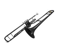 Trombone Professionale Chiave C In Nichel Nero Opaco Valvole A Pistone Trombone Manicotto Scorrevole In Ottone Trombone A Campana In Ottone Con Custodia