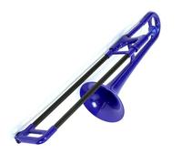 Trombone Professionale Mini Trombone In Plastica Strumento In Ottone Contralto In Mi Bemolle Per Principianti Da Suonare All'esame(Blue)