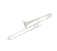 trombone professionale Principiante Che Suona Il Trombone Da Marcia Tenore In Sib Argento Con Bocchino A Custodia