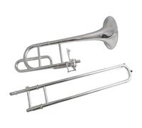 trombone professionale Strumenti Musicali Trombone Ottone Giallo Laccato Con Custodia Bocchino Mib Alto Tromboni(Silver plated)