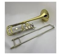 Trombone Professionale Trombone A Doppio Pistone In Sib/FTrombone In Ottone Laccato Oro Con Custodia E Bocchino