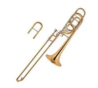 Trombone Professionale Trombone Basso Con Corpo In Ottone Laccato Oro Di Alta Qualità Con Custodia E Bocchino