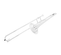 Trombone Professionale Trombone Contralto Di Livello Prestazionale In Ottone Dorato E Argento Laccato Sib Tono Si Bemolle Con Custodia Strumenti(Silver)